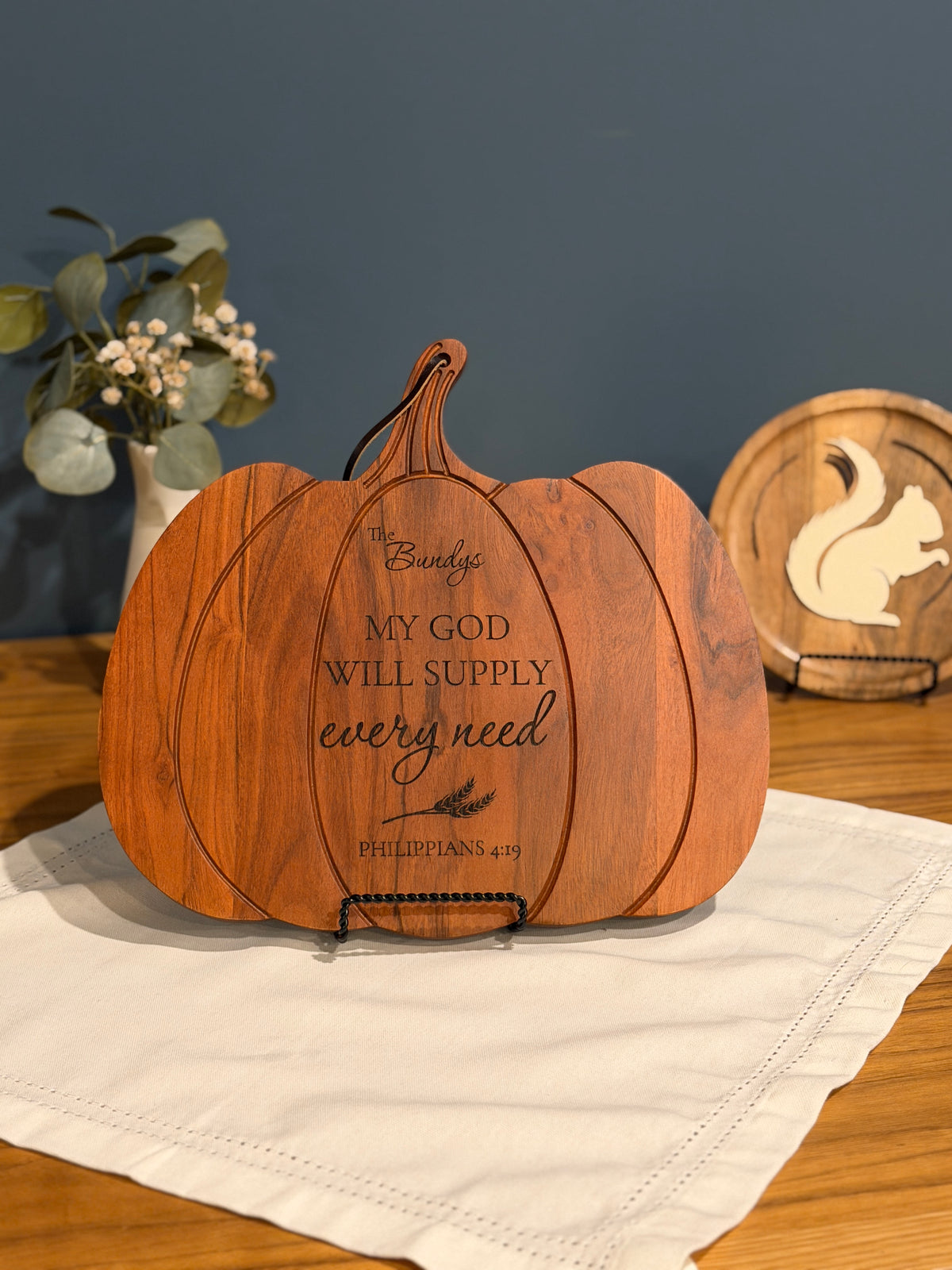 Personalized Pumpkin Serving Board